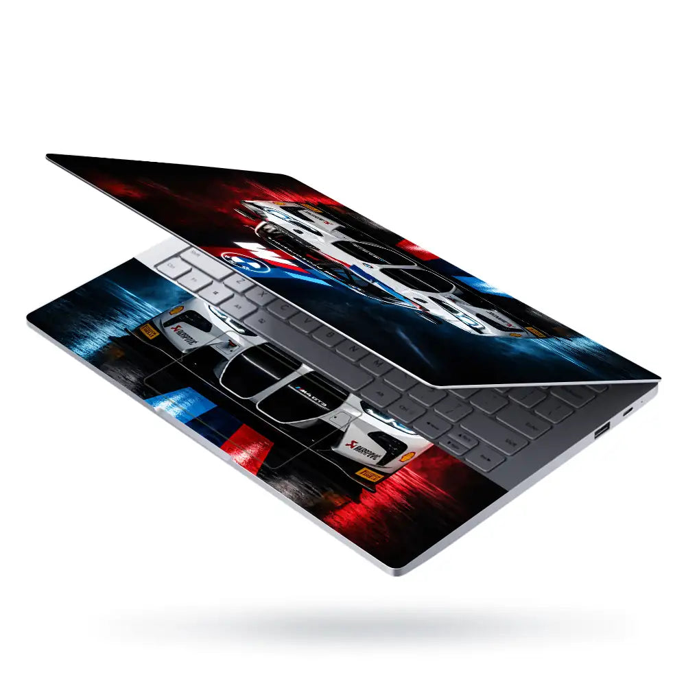 BMW M4 GT3 Front Dark Laptop Skin - View 3