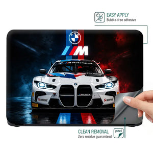 BMW M4 GT3 Front Dark Laptop Skin - View 4