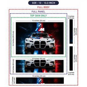 BMW M4 GT3 Front Dark Laptop Skin - View 6