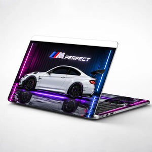 BMW M4 M Perfect Neon Laptop Skin - View 1
