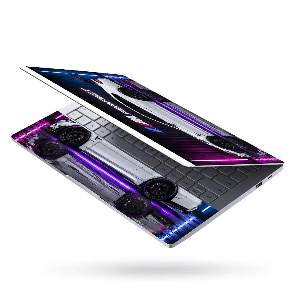BMW M4 M Perfect Neon Laptop Skin - View 3