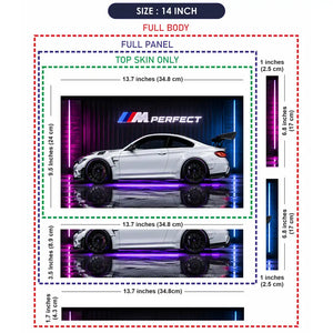 BMW M4 M Perfect Neon Laptop Skin - View 7