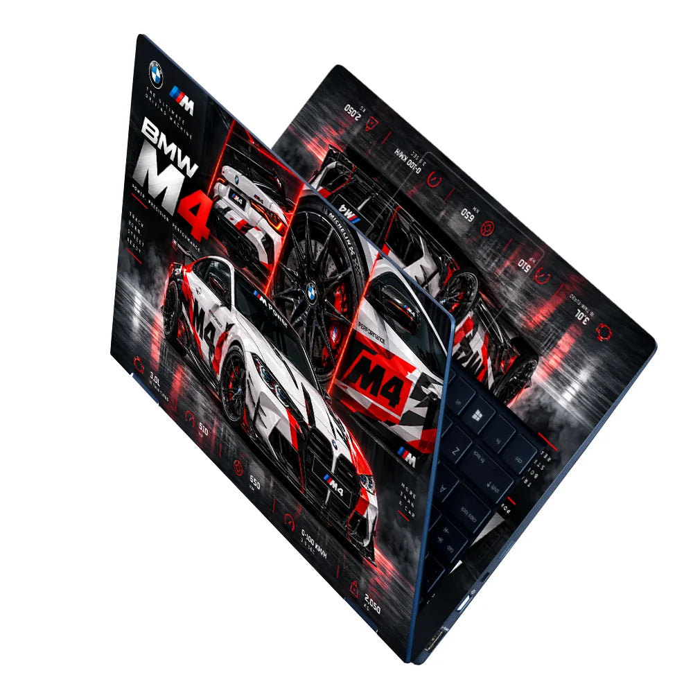 BMW M4 Power in Motion Laptop Skin - View 2