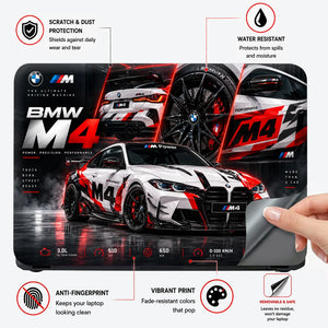 BMW M4 Power in Motion Laptop Skin - View 4