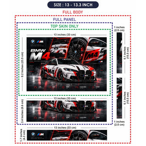 BMW M4 Power in Motion Laptop Skin - View 6