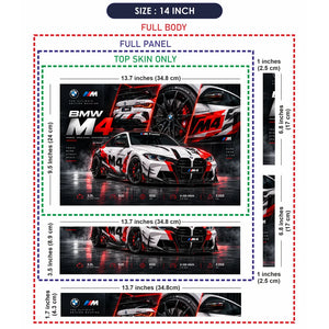 BMW M4 Power in Motion Laptop Skin - View 7