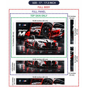 BMW M4 Power in Motion Laptop Skin - View 9