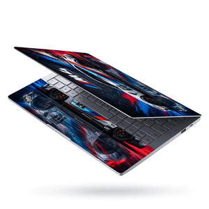 BMW M4 Race Car 77 Side Splash Laptop Skin - View 3