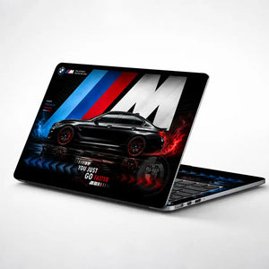 BMW M5 Black Go Faster Laptop Skin - View 1