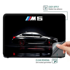BMW M5 Black Performance Laptop Skin - View 4
