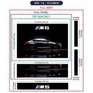 BMW M5 Black Performance Laptop Skin - View 6