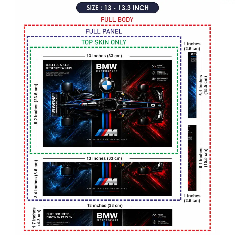 BMW Motorsport F1 Concept Top View Laptop Skin - View 6