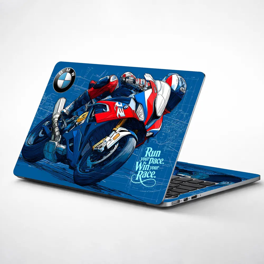 BMW S1000RR M Color Racing Bike Laptop Skin - View 1