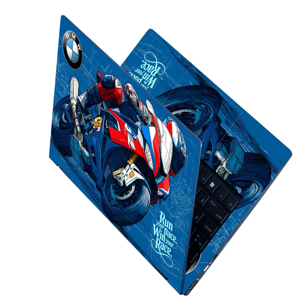 BMW S1000RR M Color Racing Bike Laptop Skin - View 2