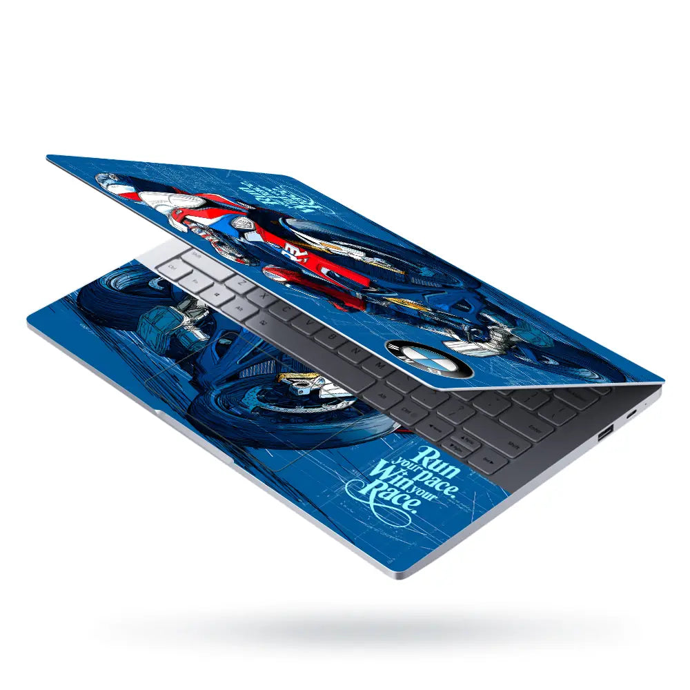 BMW S1000RR M Color Racing Bike Laptop Skin - View 3
