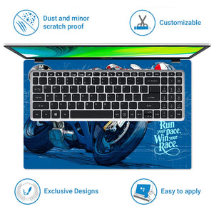 BMW S1000RR M Color Racing Bike Laptop Skin - View 5