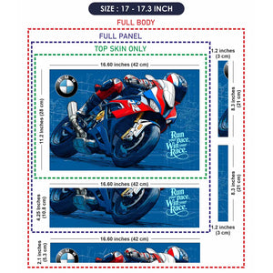 BMW S1000RR M Color Racing Bike Laptop Skin - View 9