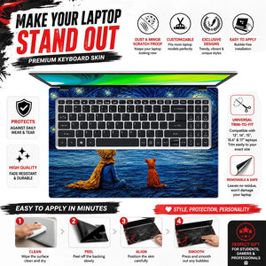 Boy And Fox Starry Sky Laptop Skin - View 5