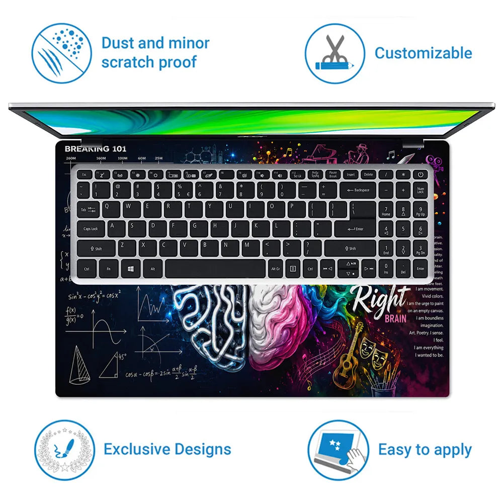 Breaking 101 Left Right Brain Laptop Skin - View 5