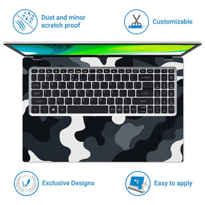 Camouflage Arctic Urban Laptop Skin - View 5