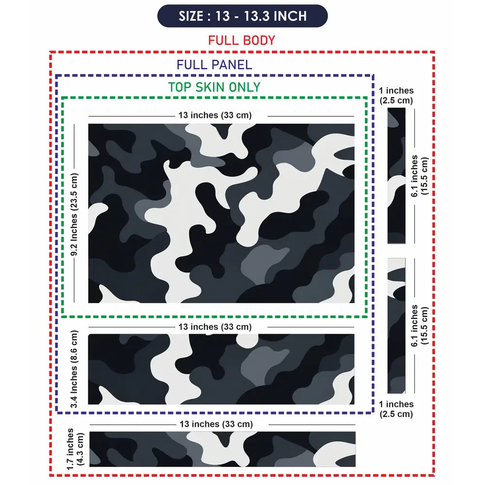 Camouflage Arctic Urban Laptop Skin - View 6
