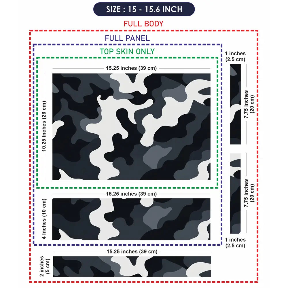 Camouflage Arctic Urban Laptop Skin - View 8