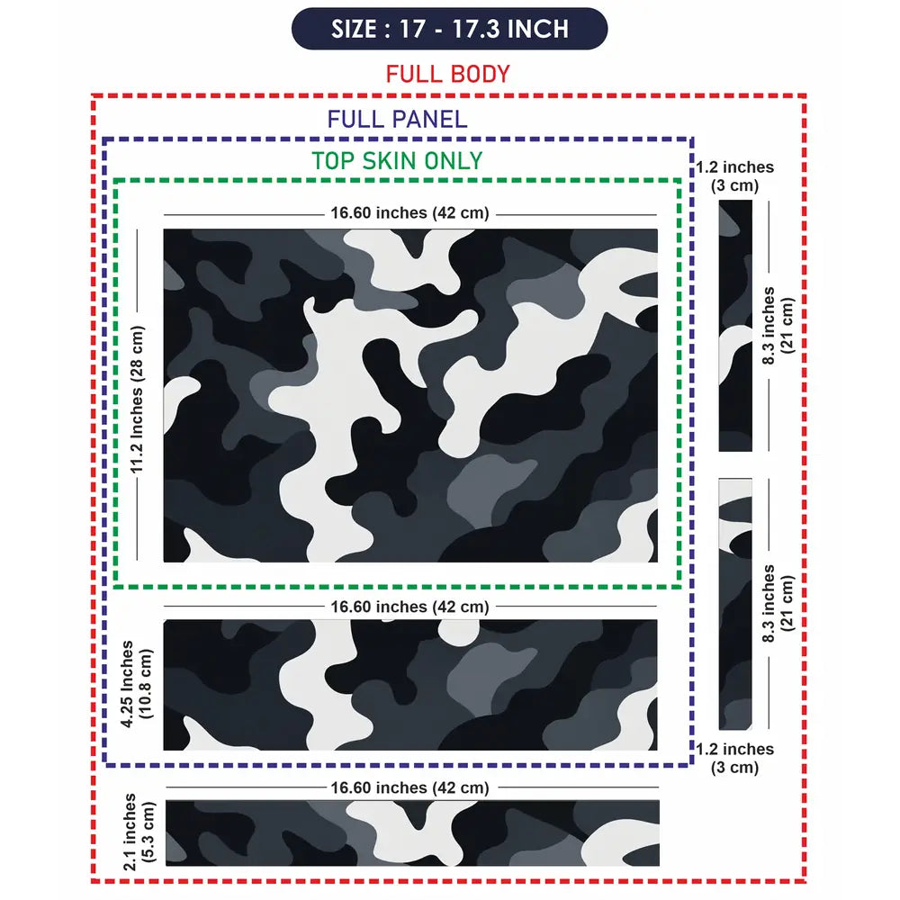 Camouflage Arctic Urban Laptop Skin - View 9