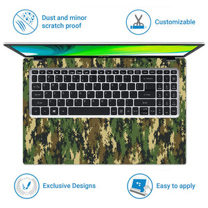 Camouflage Army Digital Laptop Skin - View 5