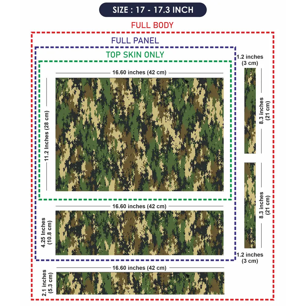 Camouflage Army Digital Laptop Skin - View 9