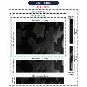 Camouflage Black Carbon Laptop Skin - View 7