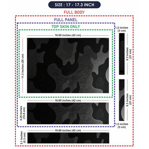 Camouflage Black Carbon Laptop Skin - View 9