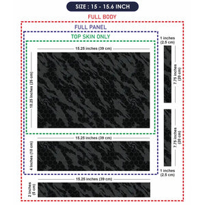 Camouflage Black Halftone Laptop Skin - View 8
