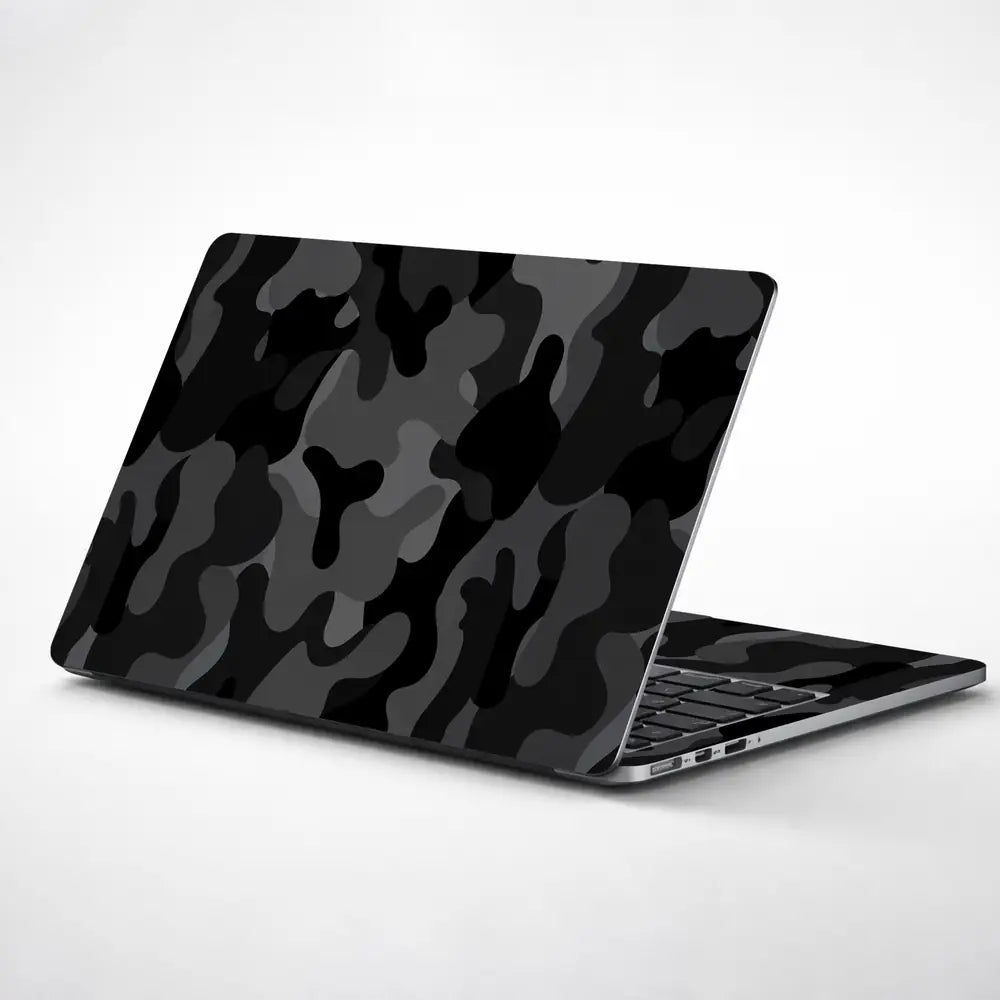 Camouflage Blackout Laptop Skin - View 1