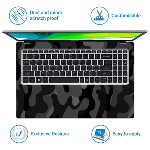 Camouflage Blackout Laptop Skin - View 5