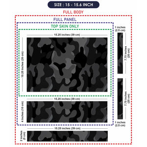 Camouflage Blackout Laptop Skin - View 8
