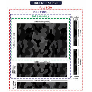 Camouflage Blackout Laptop Skin - View 9