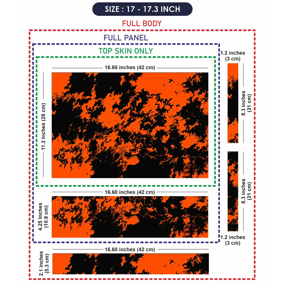 Camouflage Blaze Orange Laptop Skin - View 9