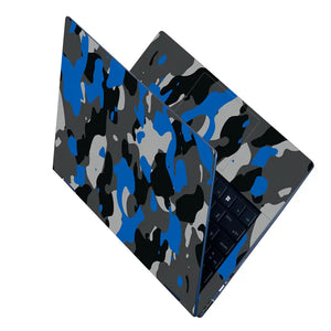 Camouflage Blue Grey Urban Laptop Skin - View 2