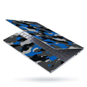 Camouflage Blue Grey Urban Laptop Skin - View 3