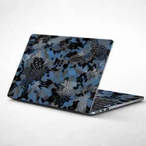 Camouflage Blue Snakeskin Laptop Skin - View 1