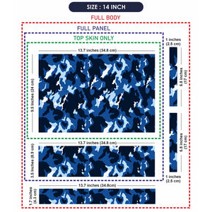 Camouflage Blue White Urban Laptop Skin - View 7
