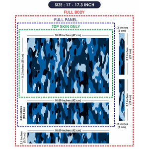 Camouflage Bright Blue Urban Laptop Skin - View 9