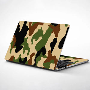 Camouflage Brown Woodland Laptop Skin - View 1