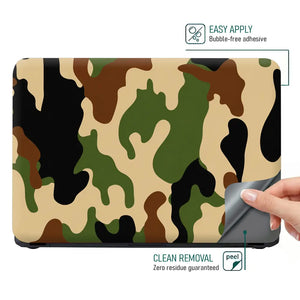 Camouflage Brown Woodland Laptop Skin - View 4