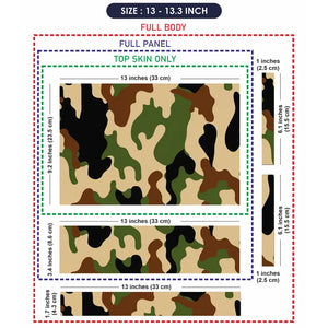 Camouflage Brown Woodland Laptop Skin - View 6