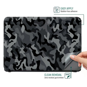 Camouflage Charcoal Urban Laptop Skin - View 4