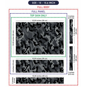Camouflage Charcoal Urban Laptop Skin - View 8