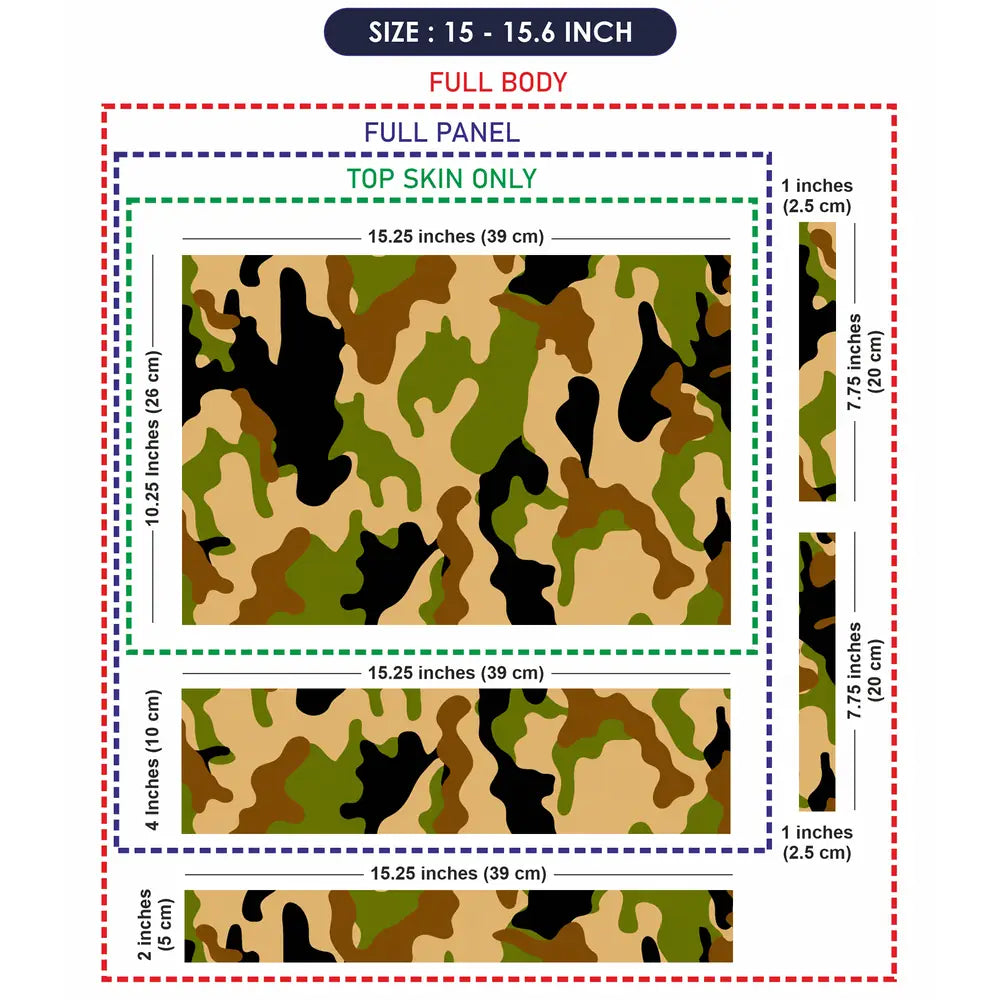 Camouflage Classic Woodland Laptop Skin - View 8