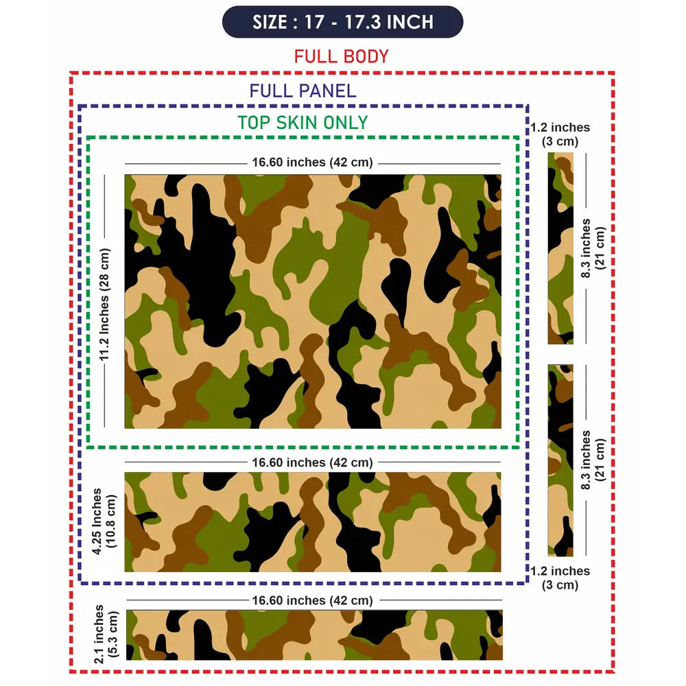 Camouflage Classic Woodland Laptop Skin - View 9