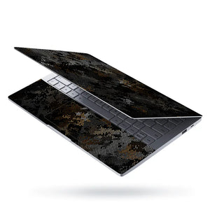 Camouflage Dark Distressed Digital Laptop Skin - View 3